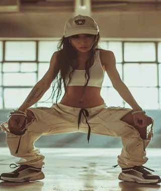 Adults dancing hip-hop at a weekly class in Bournemouth